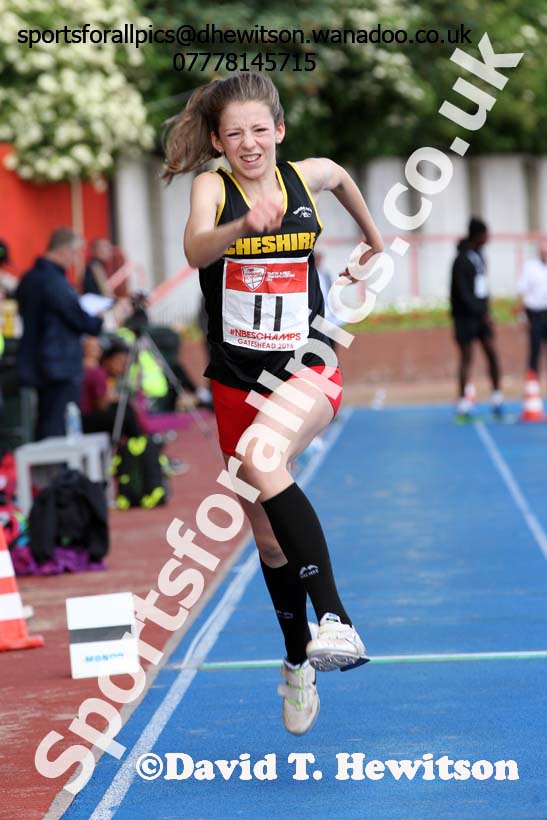 Inter girls triple jump, English Schools Track and Field. Photo: David T. Hewitson/Sports for All Pics